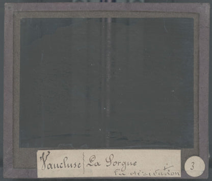 Fontaine-de-Vaucluse, Sorgue, photo ancienne plaque de verre, positif 8,5x10 cm