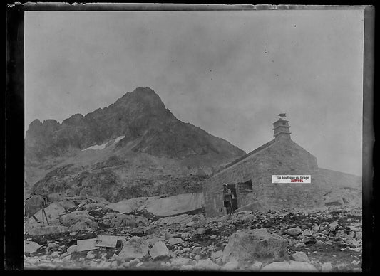 Plaque verre photo ancienne négatif noir et blanc 6x9 cm Balaïtous Pyrénées - La Boutique Du Tirage 