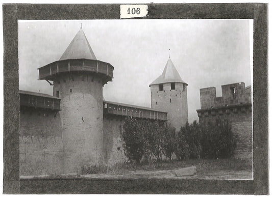 Plaque verre photo ancienne positif noir et blanc 6x9 cm Aude Carcassonne - La Boutique Du Tirage 