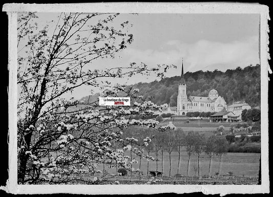Domrémy-la-Pucelle, Plaque verre photo ancienne, négatif noir & blanc 6x9 cm