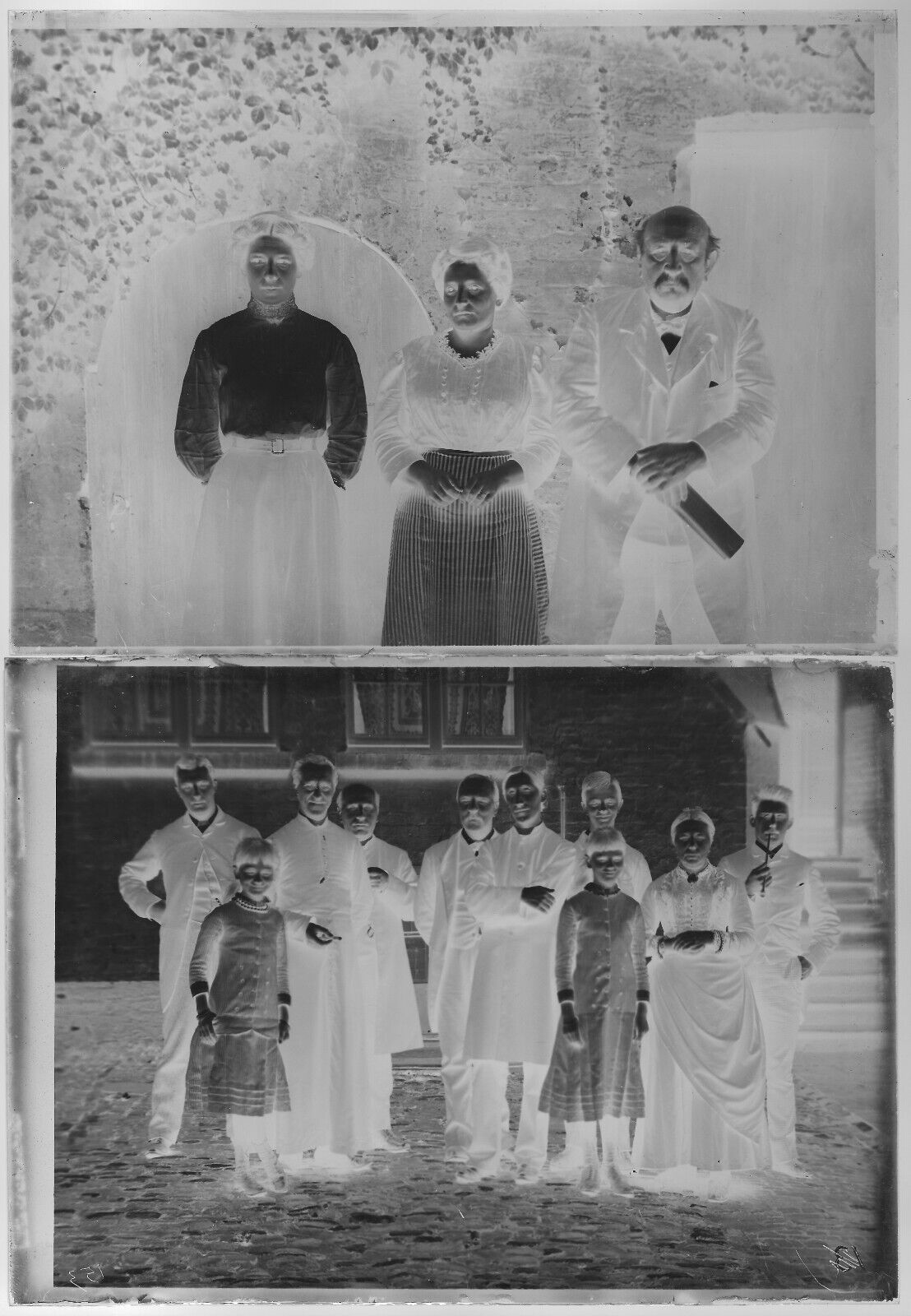 Femmes, robe, photos anciennes plaque de verre, lot de 10 négatifs 13x18 cm