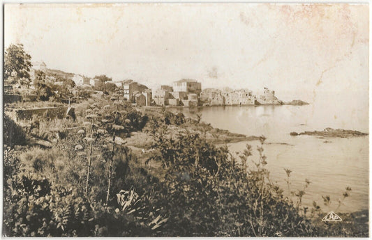 Lavasina, Corse, mer, photographie ancienne, Sépia, papier 9x14 cm