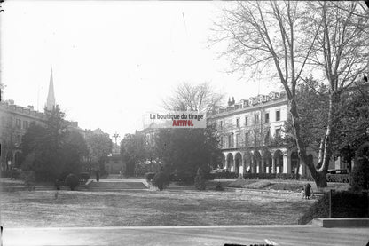 Mulhouse, voiture, tramway, photos plaque de verre, lot de 5 négatifs 10x15 cm