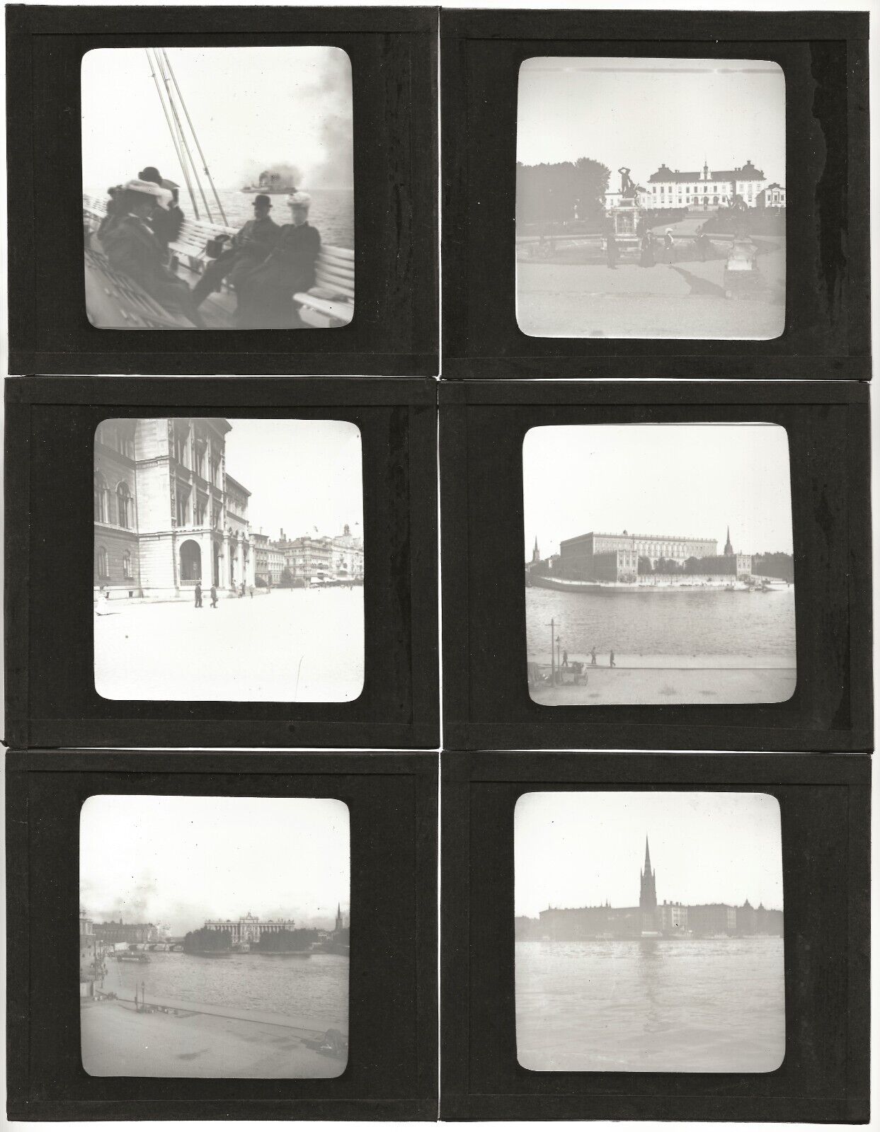 Suède, bateaux, Stockholm, photos plaques de verre, lot 10 positifs 8,5x10 cm