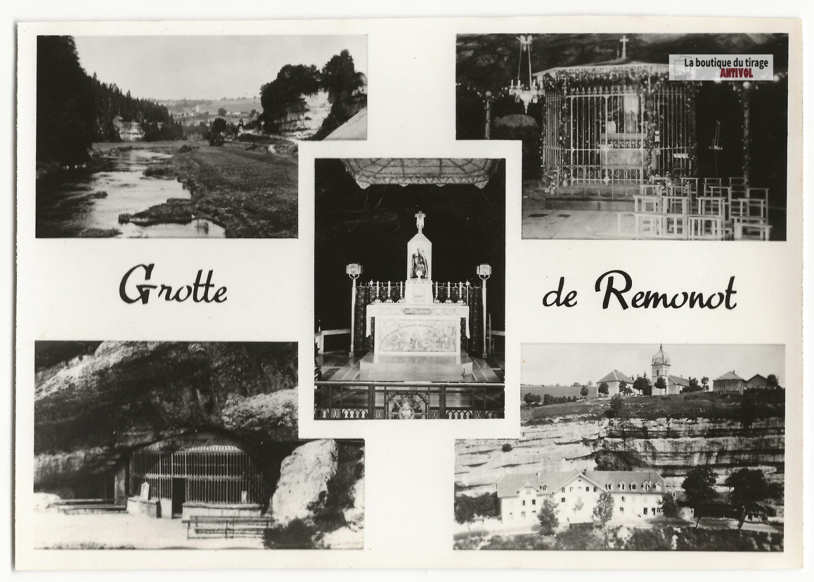 Plaque verre photo ancienne négatif noir et blanc 13x18 cm grotte Remonot Combes