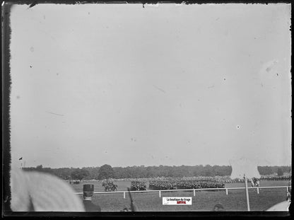 Défilé militaires, Plaque verre photo ancienne, négatif noir & blanc 9x12 cm