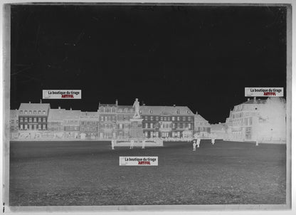 Plaque verre photo ancienne négatif noir et blanc 13x18 cm Colmar Rapp, vintage 