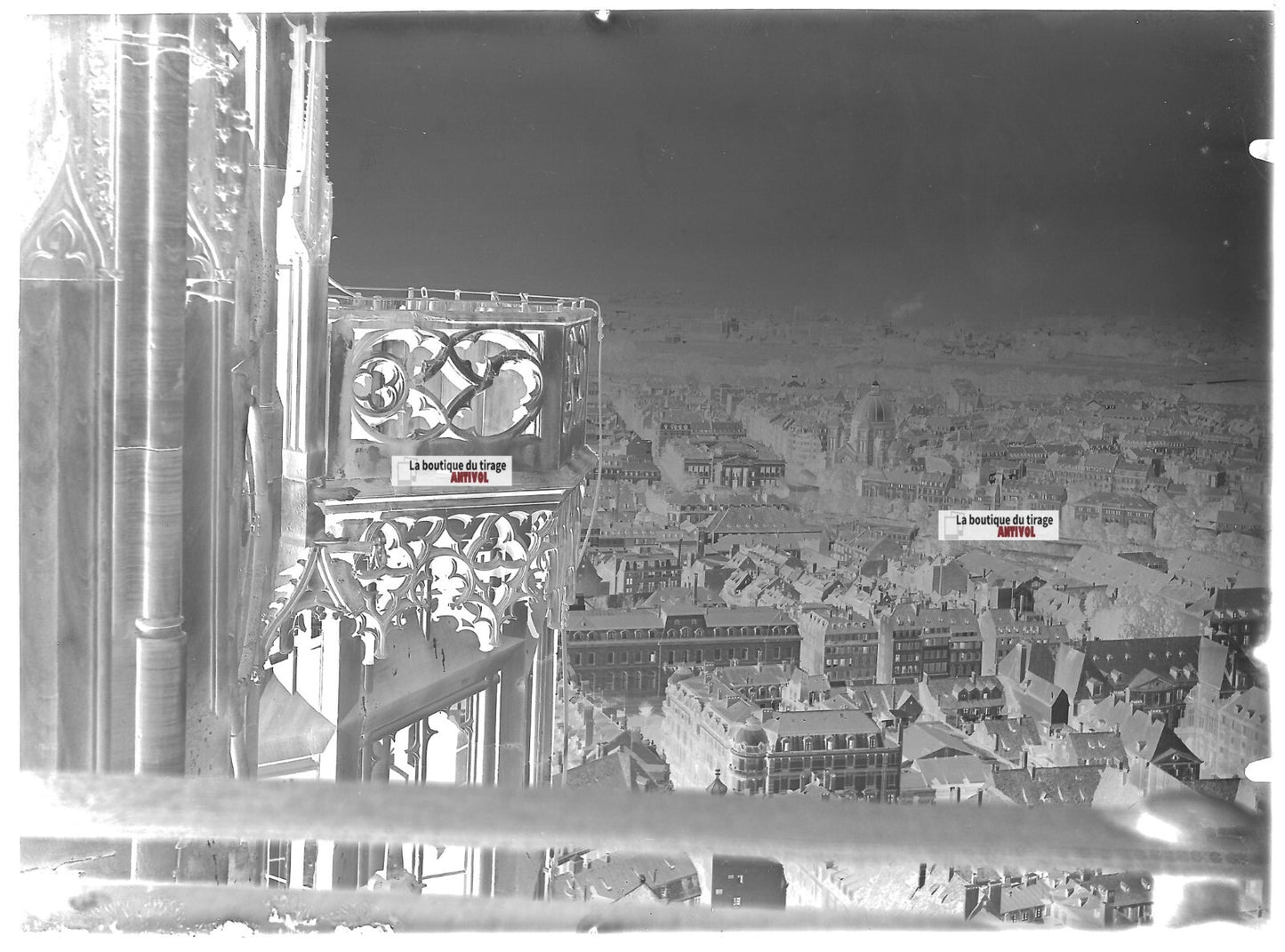 Plaque verre photo ancienne négatif noir et blanc 13x18 cm Strasbourg France