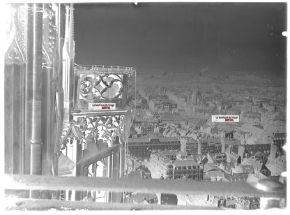 Plaque verre photo ancienne négatif noir et blanc 13x18 cm Strasbourg France