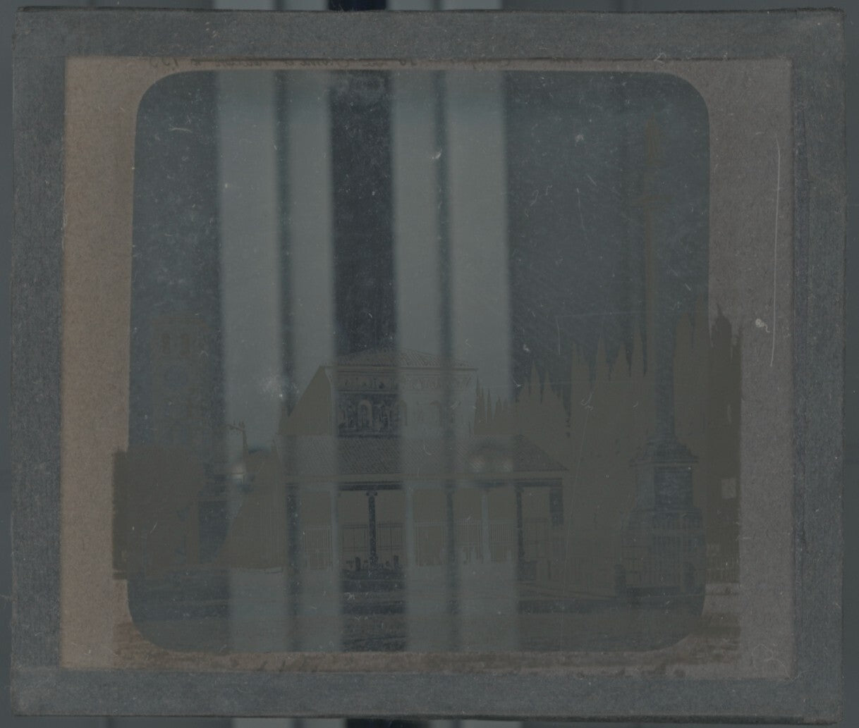 Basilique Saint-Paul-Hors-Les-Murs, Rome, photo plaque verre, positif 8,5x10 cm