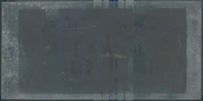 Scène de vie, Longchamp, Paris, plaque verre stéréoscopique, positif 8,5x17 cm