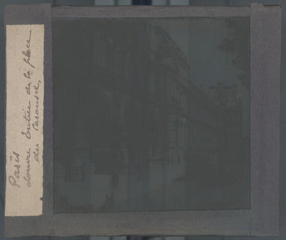 Paris, Le Louvre, Carrousel, photo plaque verre, noir & blanc, positif 8,5x10 cm