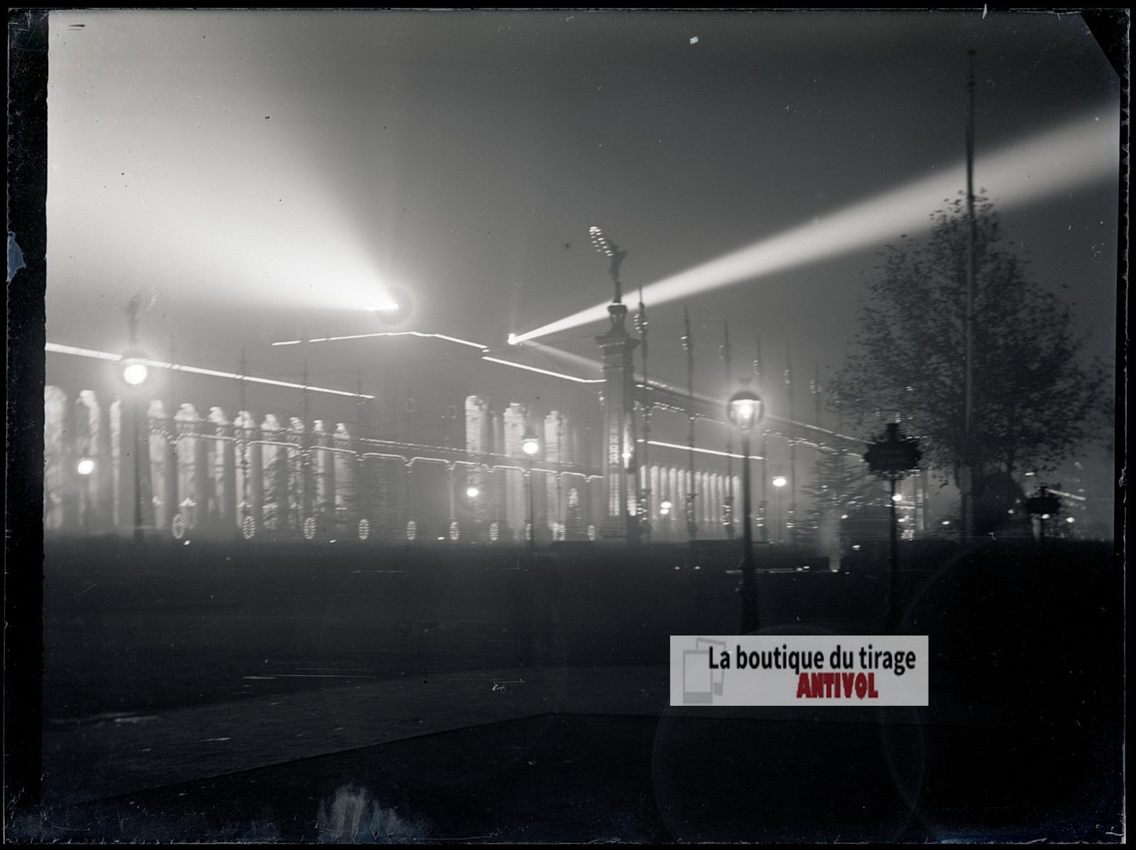Grand Palais, Champs-Élysées Paris, plaque verre photo ancienne, négatif 9x12 cm