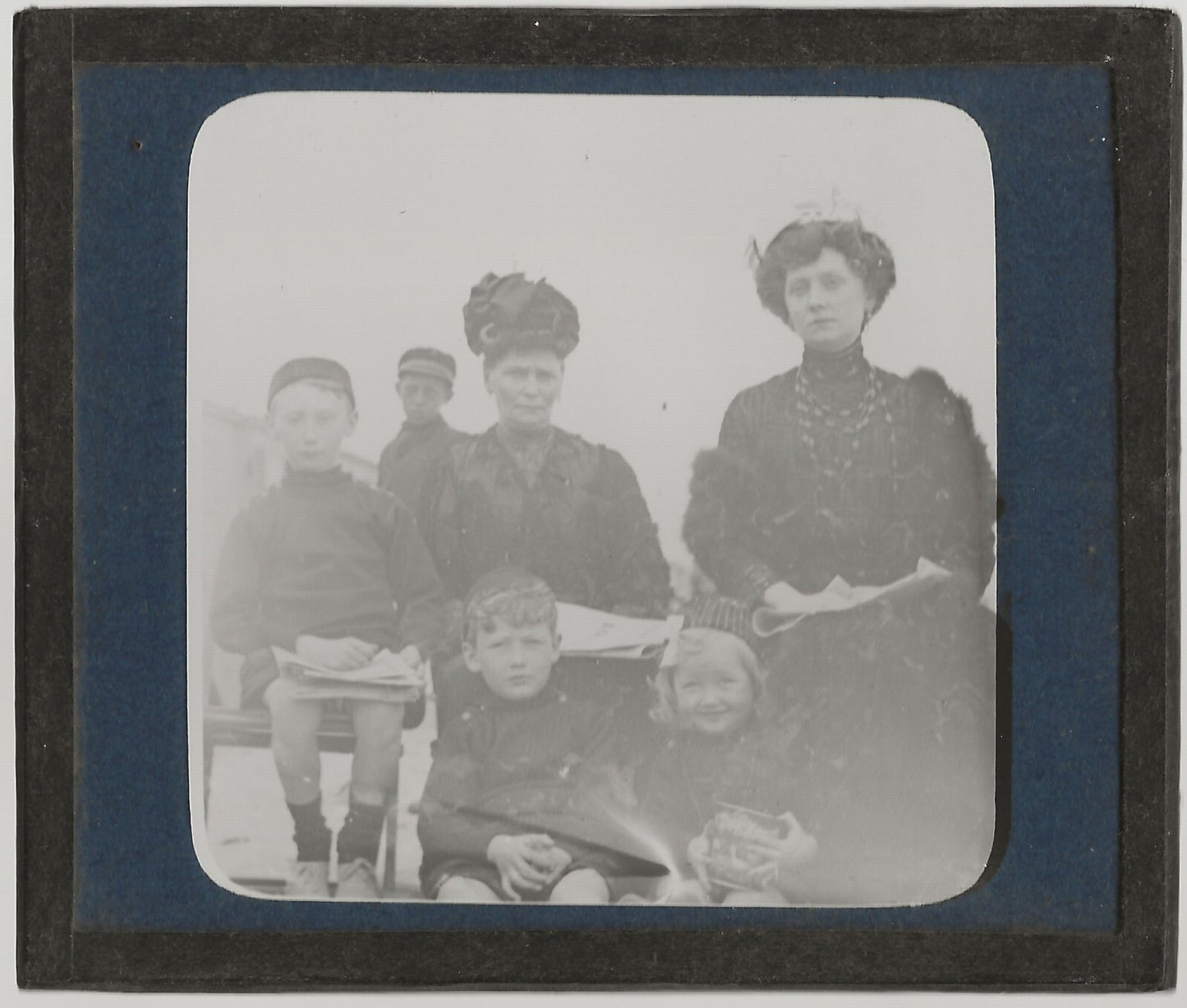 Valras-Plage, été, plage, photo ancienne plaque de verre, positif 8,5x10 cm