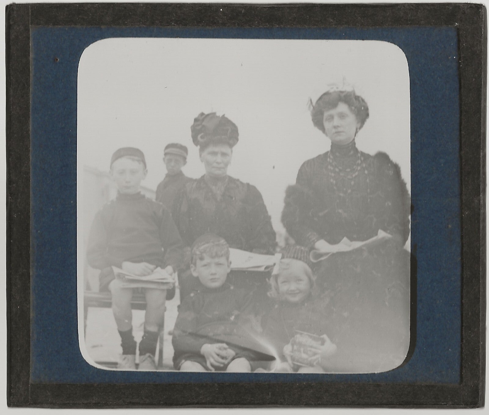 Valras-Plage, été, plage, photo ancienne plaque de verre, positif 8,5x10 cm