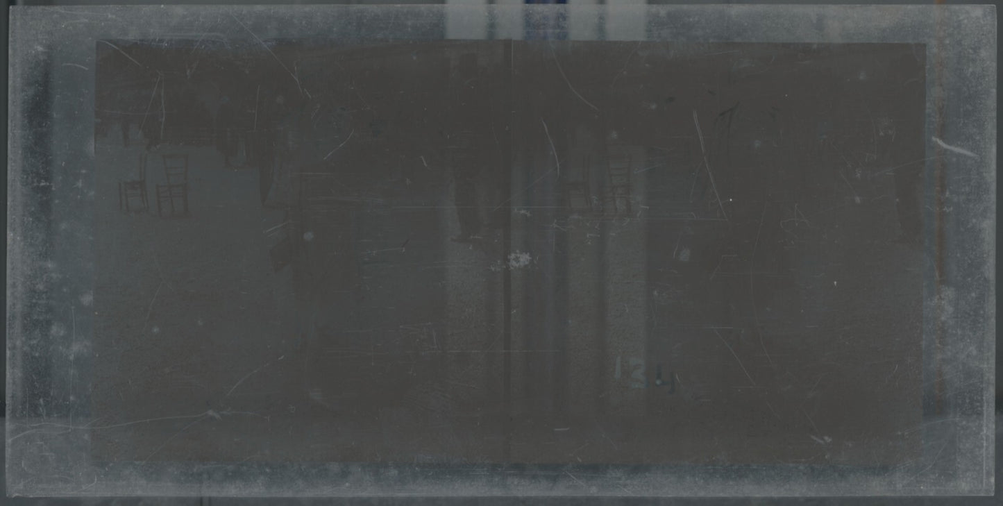 Hippodrome de Longchamp, Paris, plaque verre stéréoscopique, positif 8,5x17 cm