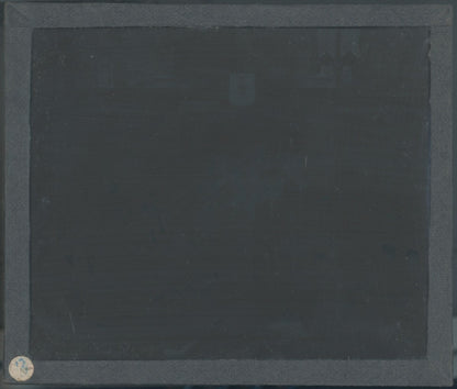 Groupe, personnages, fête, photo plaque verre, noir & blanc, positif 8,5x10 cm