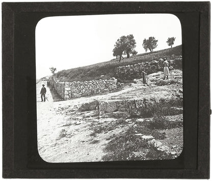 Saint-Étienne, Lapidation, Jérusalem, photo plaque de verre, positif 8,5x10 cm
