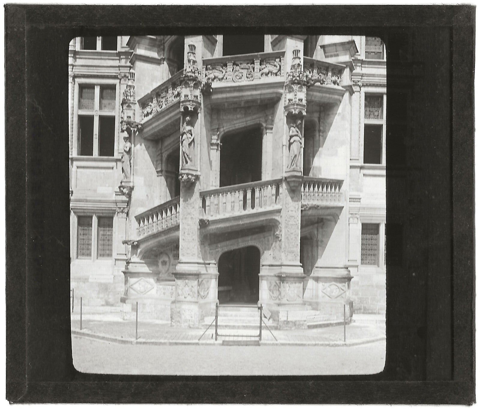 Château Royal de Blois, photo ancienne plaque de verre, positif 8,5x10 cm