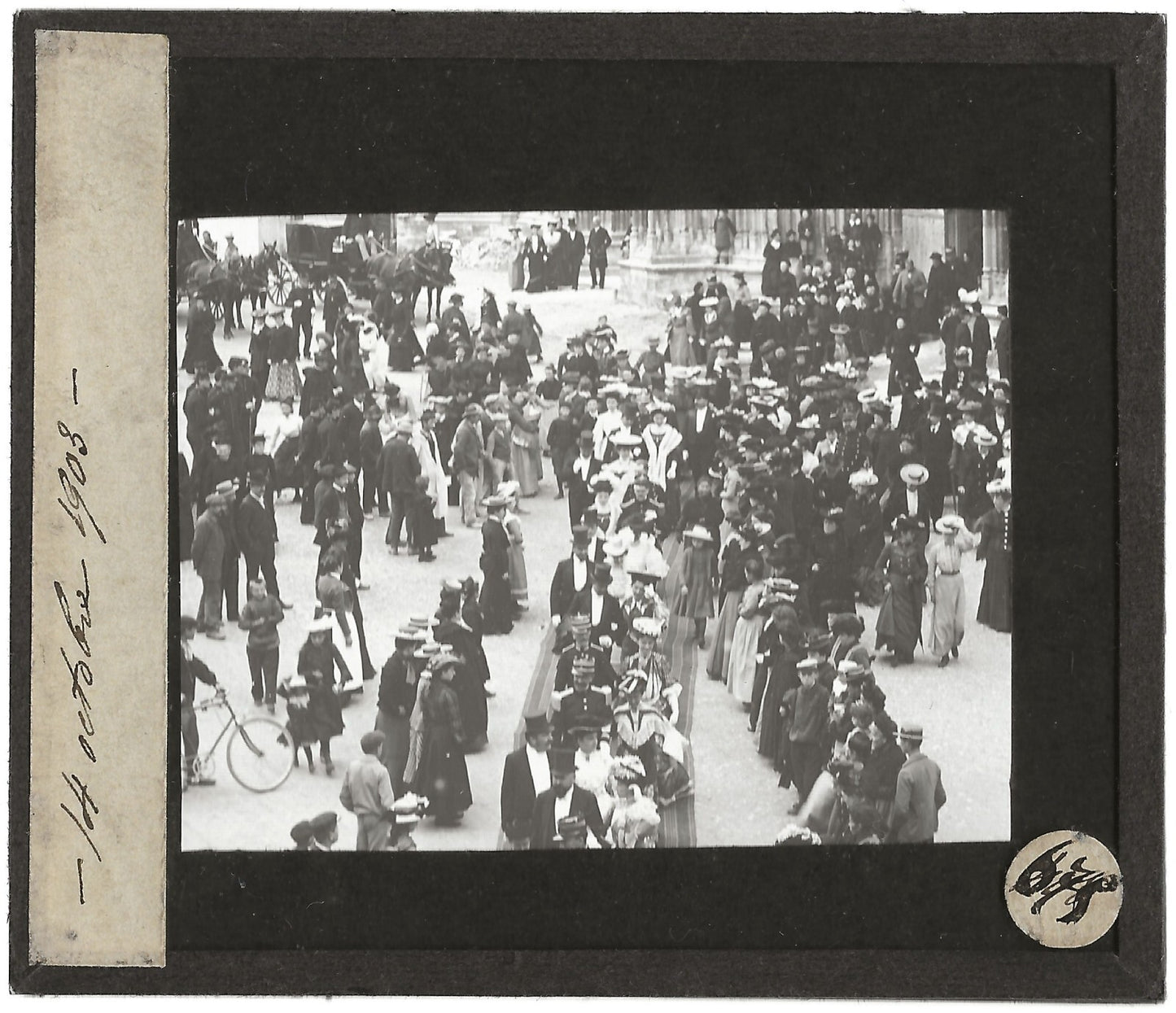 Meurthe-et-Moselle mariage, Toul, 1903, photo plaque de verre, positif 8,5x10 cm