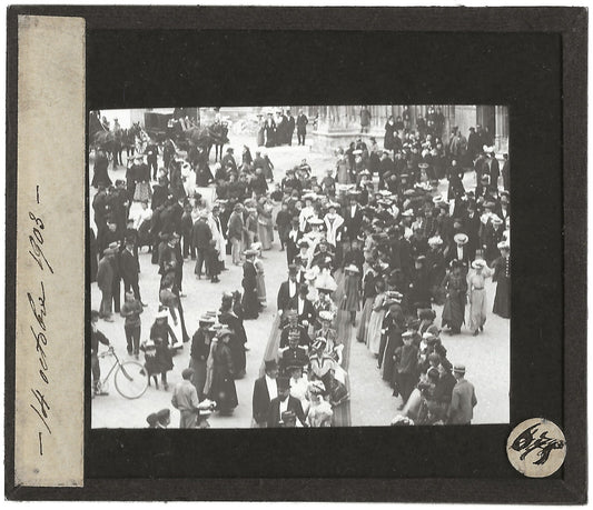 Meurthe-et-Moselle mariage, Toul, 1903, photo plaque de verre, positif 8,5x10 cm