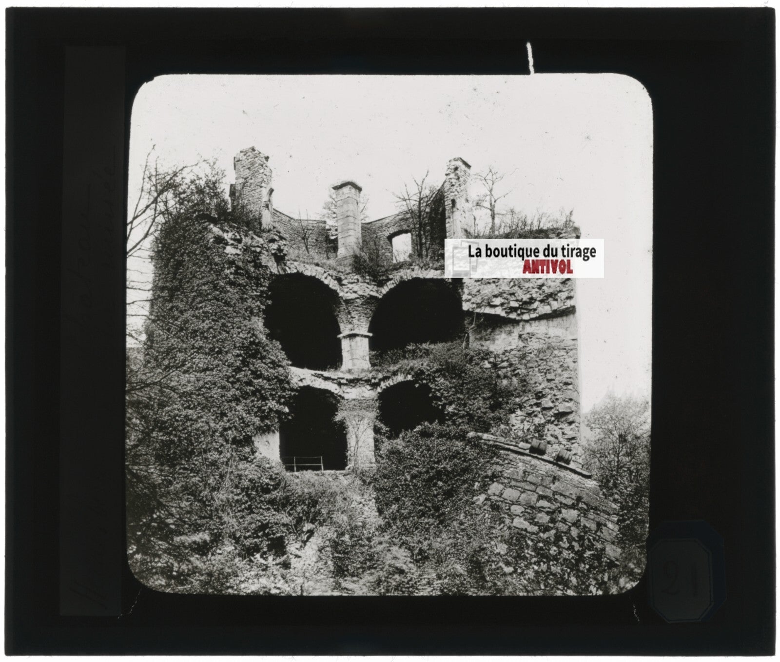 Château de Heidelberg, Allemagne, photo plaque verre, positif 8,5x10 cm