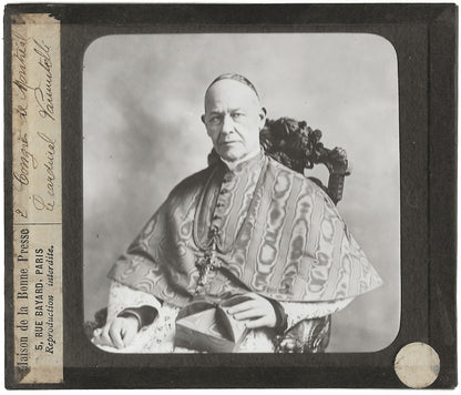 Cardinal Vannutelli, photo ancienne plaque de verre, positif 8,5x10 cm