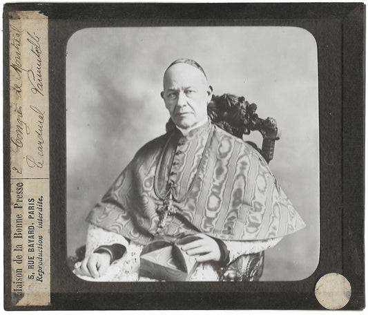 Cardinal Vannutelli, photo ancienne plaque de verre, positif 8,5x10 cm