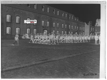 Belgique, militaire, Nitsch, Plaque verre photo, négatif noir & blanc 9x12 cm