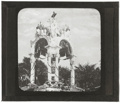Parc Jeanne-Mance, Canada Montréal, photo plaque de verre, positif 8,5x10 cm