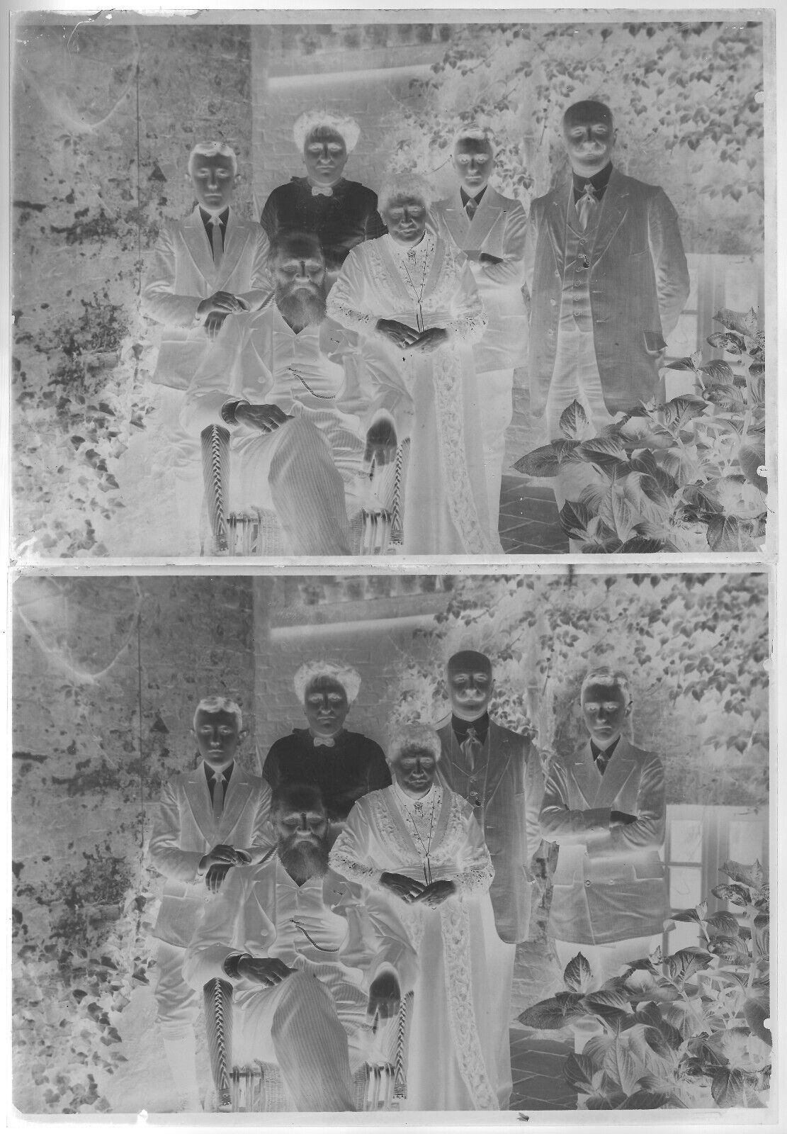 Belgique, famille, personnages, photo plaque verre, lot de 10 négatifs 13x18 cm