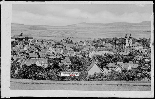 Plaque verre photo, négatif noir & blanc 9x14 cm, Donaueschingen, Allemagne