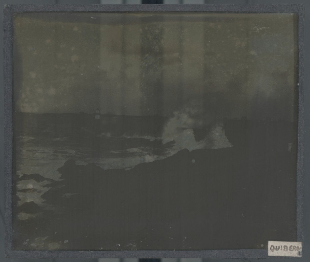 Quiberon, Bretagne, photo plaque verre, noir & blanc, positif 8,5x10 cm