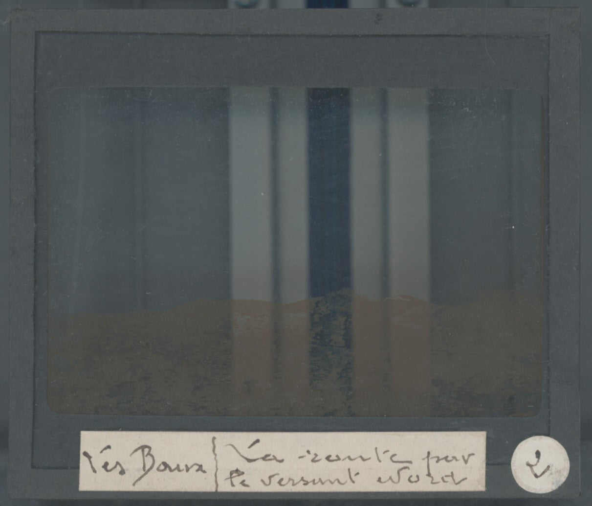 Les Baux, randonnée, photo plaque verre, noir & blanc, positif 8,5x10 cm