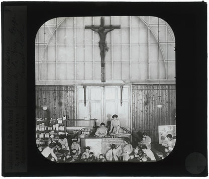 La Croix Rouge, inondations Paris, photo plaque verre, positif 8,5x10 cm