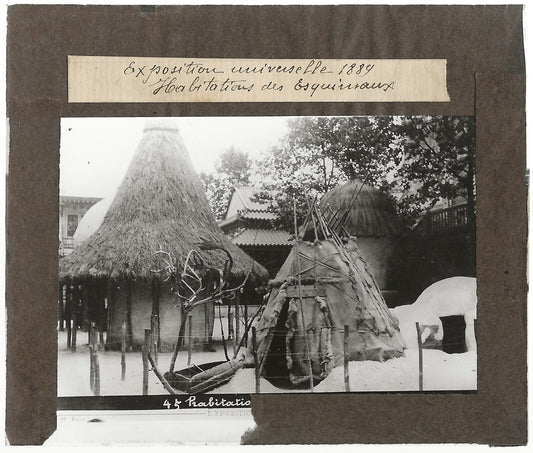 Paris exposition internationale 1889, photo plaque verre, positif 8,5x10 cm
