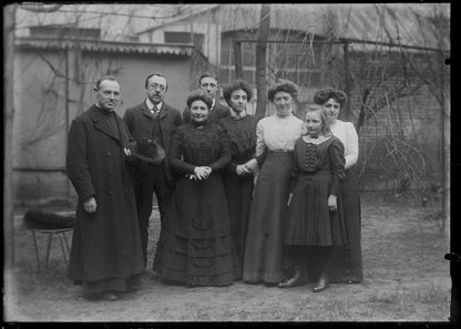 Belgique, famille, personnages, photo plaque verre, lot de 10 négatifs 13x18 cm