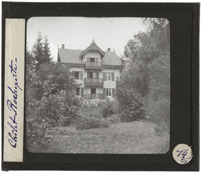 Châlet Vosges, nature France, photo ancienne plaque de verre, positif 8,5x10 cm