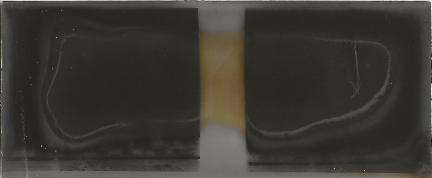 Maison, Plaque verre photo stéréoscopique, négatif noir & blanc 4,5x10,7 cm