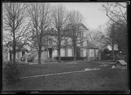 Plaque verre photo ancienne négatif noir et blanc 6x9 cm château glass plate - La Boutique Du Tirage 