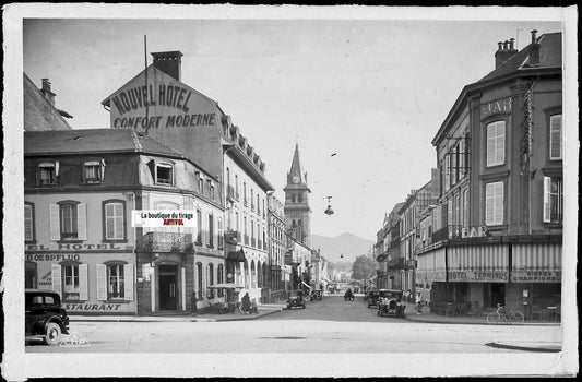 Saint-Dié-des-Vosges, Gambetta, Plaque verre, photo négatif noir & blanc 9x14 cm