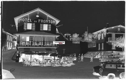 Bidart, hôtel du Fronton, Plaque verre photo, négatif noir & blanc 9x14 cm