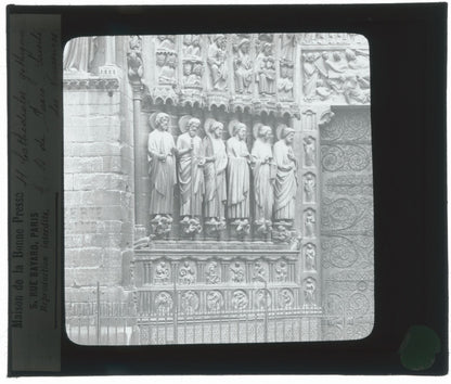 Cathédrale Notre-Dame de Paris, photo ancienne plaque verre, positif 8,5x10 cm