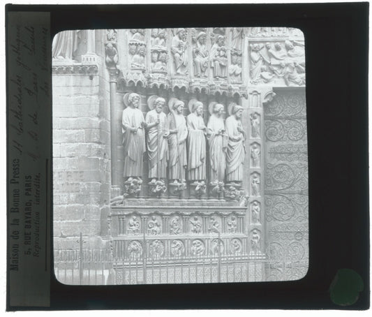 Cathédrale Notre-Dame de Paris, photo ancienne plaque verre, positif 8,5x10 cm