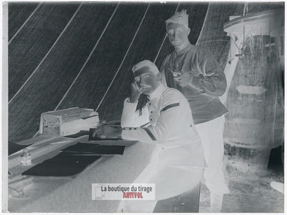 Bois-l’Évêque, 1913, soldats, plaque verre, photo ancienne, négatif 9x12 cm