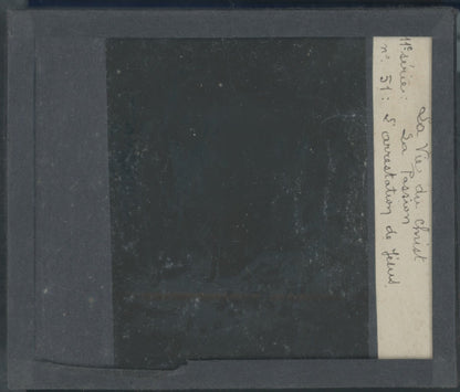 L’arrestation de Jésus, Christ, photo plaque verre, noir & blanc, 8,5x10 cm