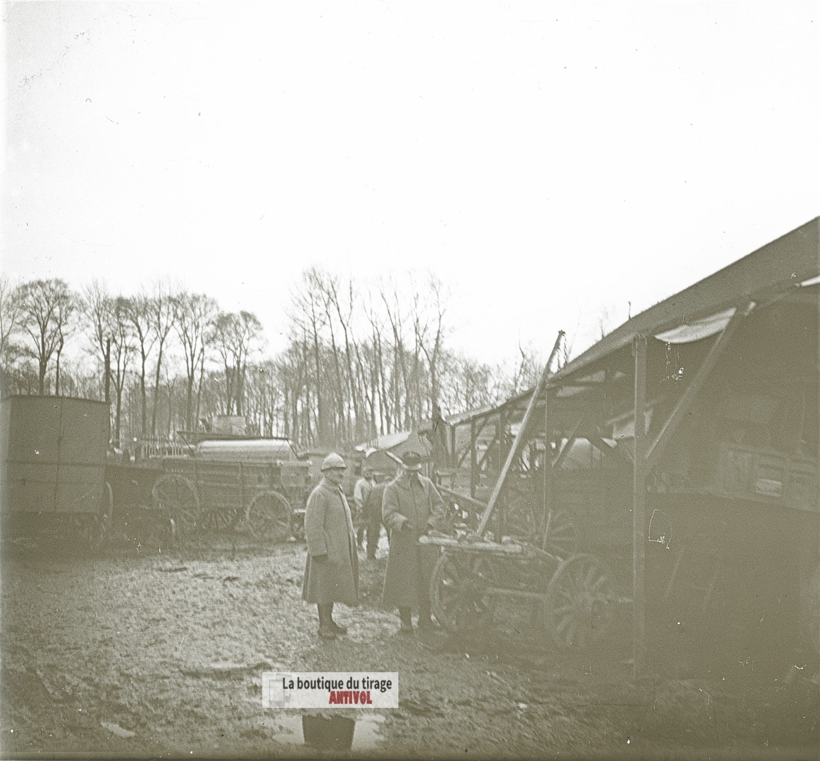 Militaires français, soldats WW1, plaque verre photo ancienne stéréo 6x13 cm