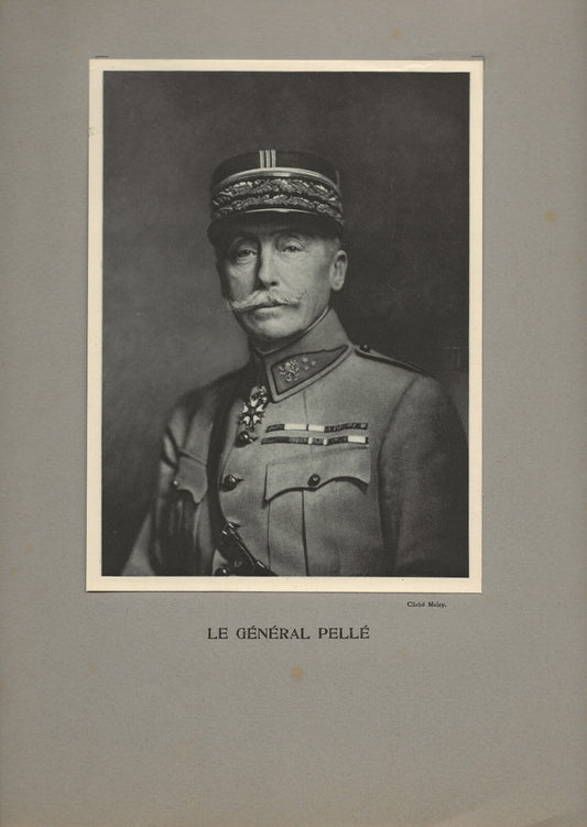 Photo ancienne, portrait militaire général Pellé, cliché Melcy France vintage