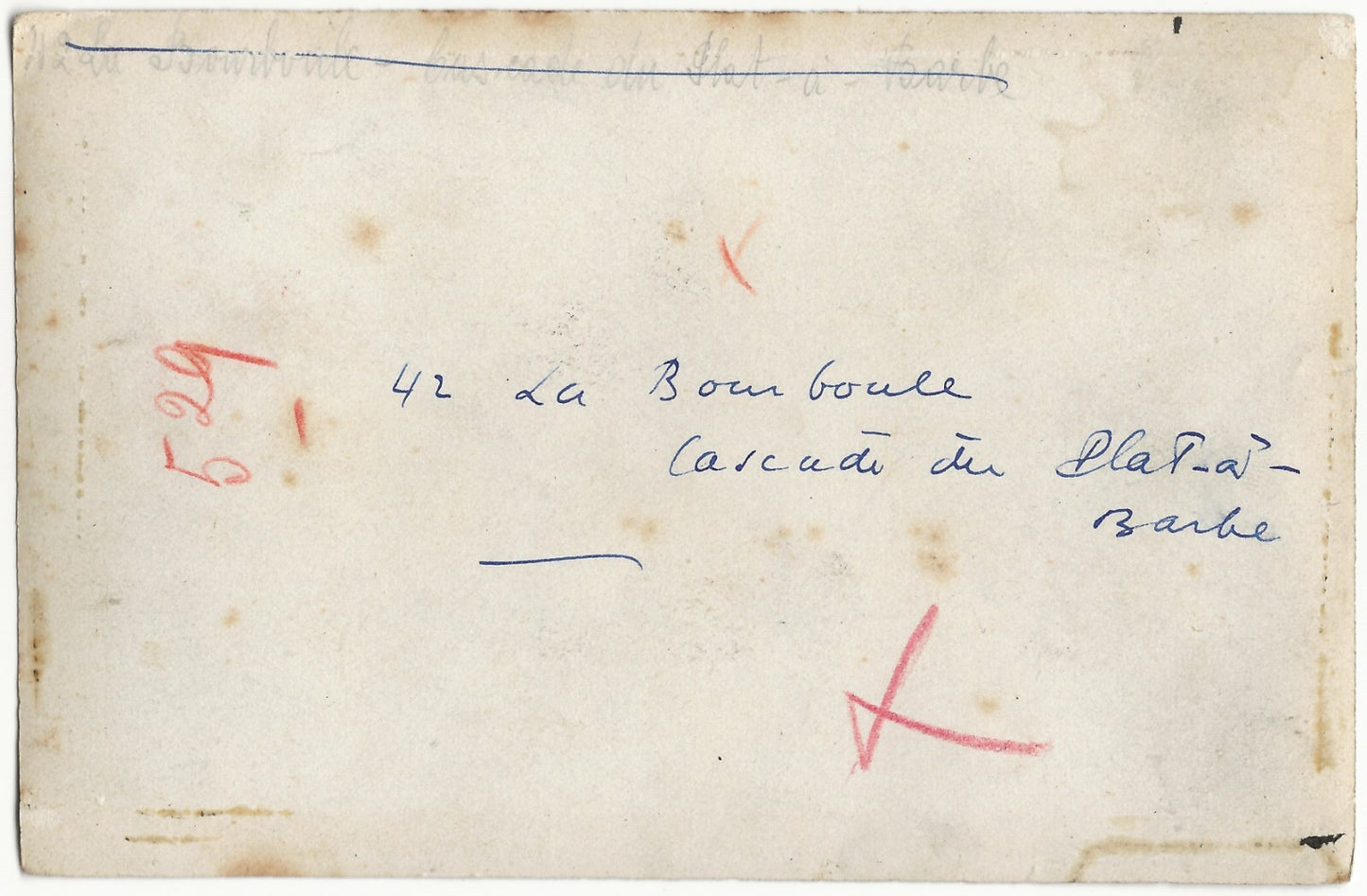 Plaque verre photo négatif noir & blanc 9x14 cm, Cascade du Plat à Barbe, eau