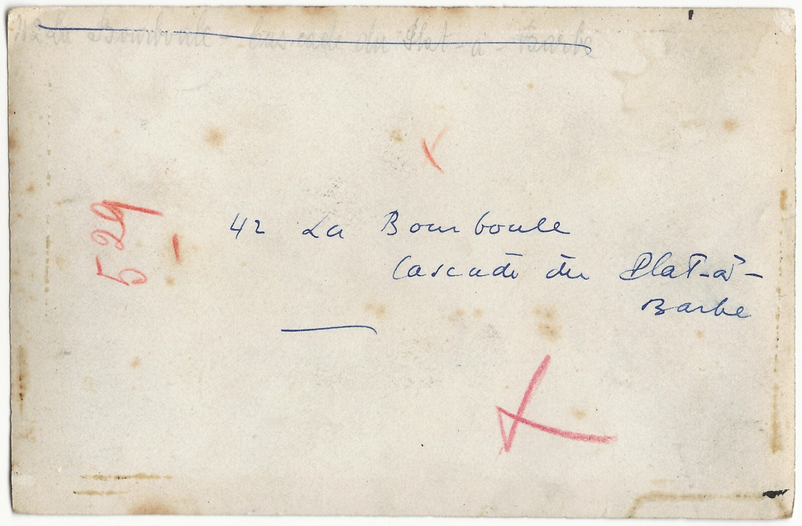 Plaque verre photo négatif noir & blanc 9x14 cm, Cascade du Plat à Barbe, eau